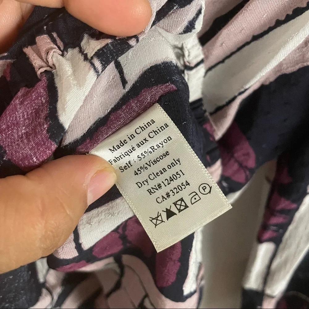 Anthropologie The Odells abstract print elastic waist women’s Size Small